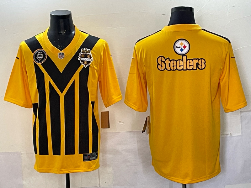 MenPittsburgh Steelers blank yellow Nike NFL  2025 Jersey 012